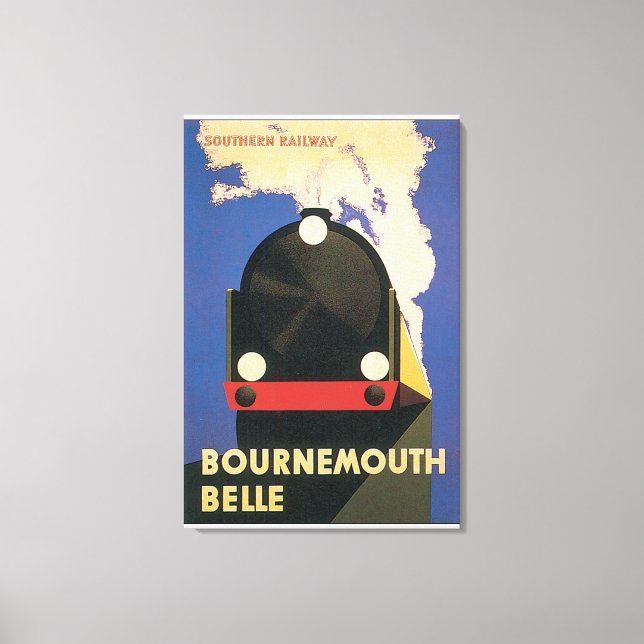 Bournemouth Belle Vintage resor Poster Canvastryck (Framsida)