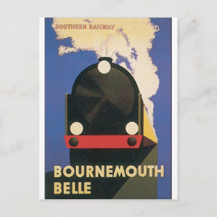 Bournemouth Belle Vintage resor Poster Vykort