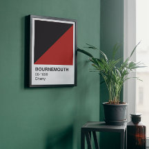 Bournemouth Cherry Red and Black - White Gräns