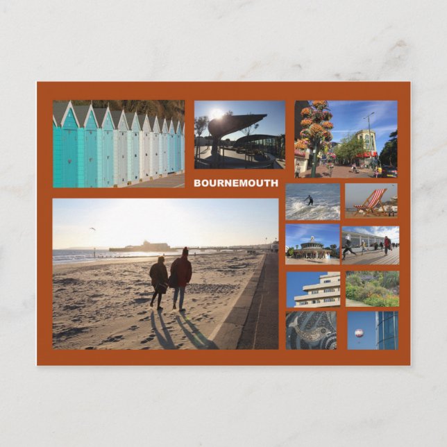Bournemouth multi-image vykort (Framsida)