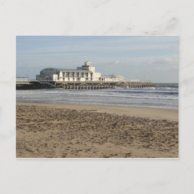 Bournemouth pier på vintern vykort (Framsida)