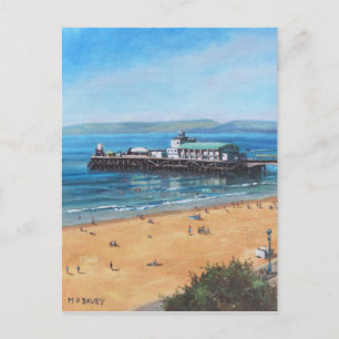Bournemouth Pier, sommarmorgon från Cliff Top Vykort