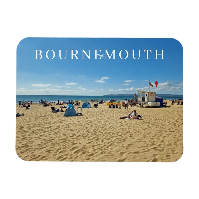 Bournemouth-strandvisare, kylmagnet magnet (Horisontell)