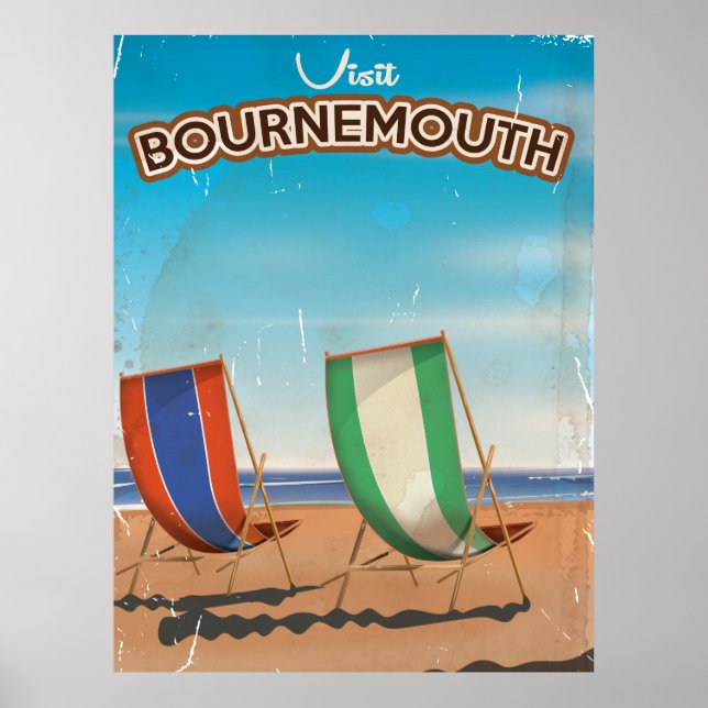Bournemouth vintage resor poster (Framsidan)
