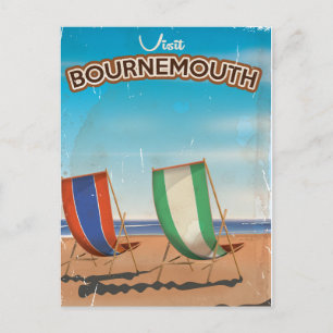 Bournemouth vintage resor poster vykort