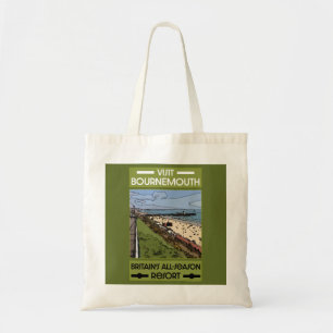 Bournemouth Vintage Retro Seaside Tygkasse