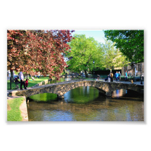 Bourton på Vatten Cotswets England UK Fototryck