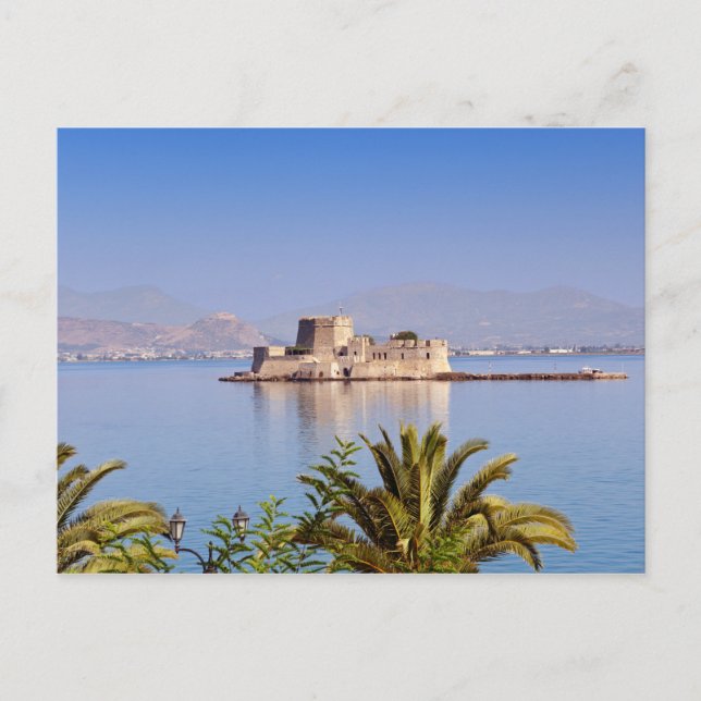 Bourtzis slott i Nafplio-bukten Vykort (Framsida)