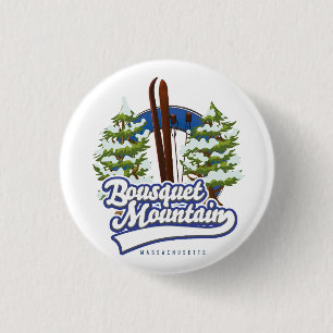 Bousquet Mountain Massachusetts Ski logotyp Knapp