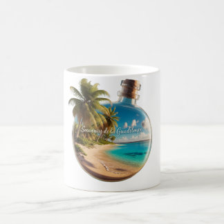 Bouteille Souvenir Guadeloupe: Plage Tropicale  Kaffemugg