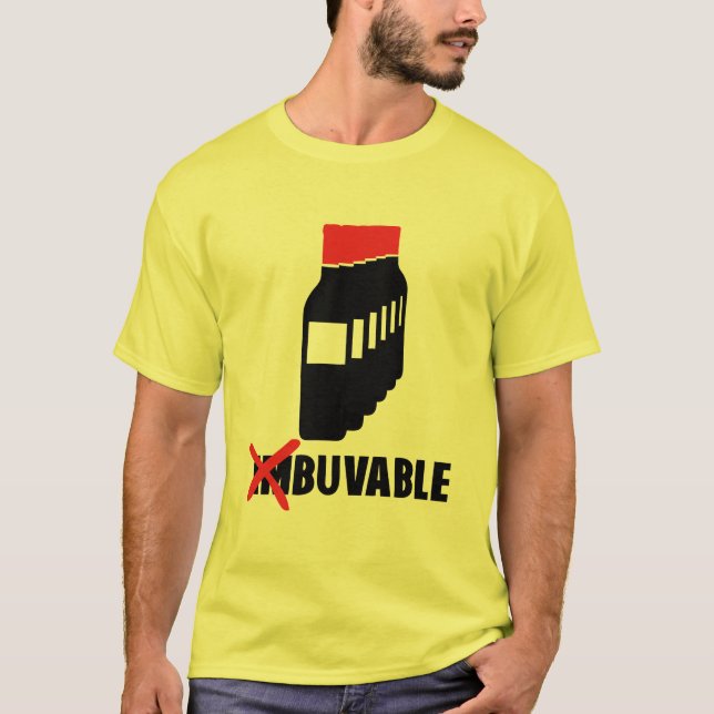 bouteille vin buvable humour alcool quantité t shirt (Framsida)