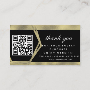Boutique Beauty Business Tack Guld QR Visitkort