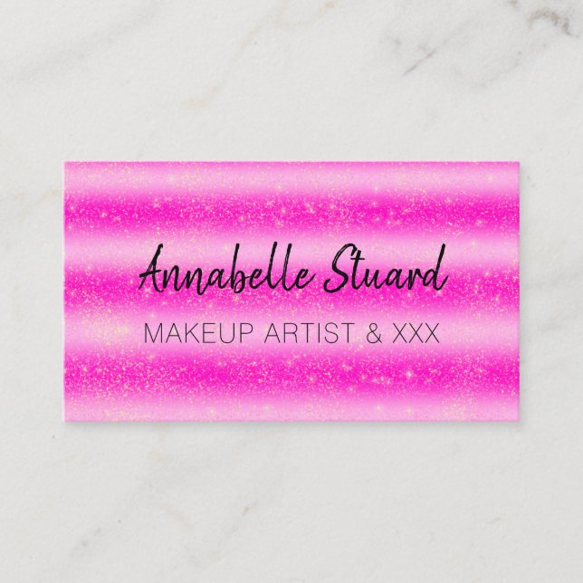 Boutique-butiken rand rosa glitter visitkort (Framsida)