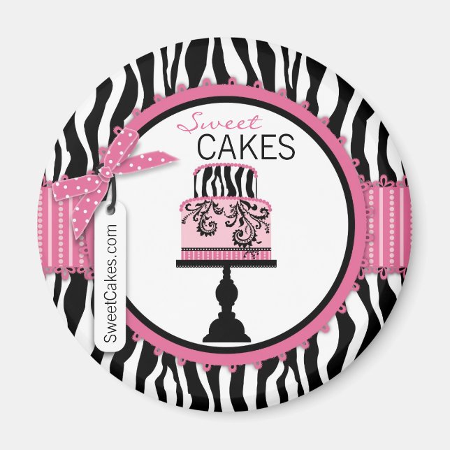 Boutique Chic Cake Bakery Magnet (Framsidan)