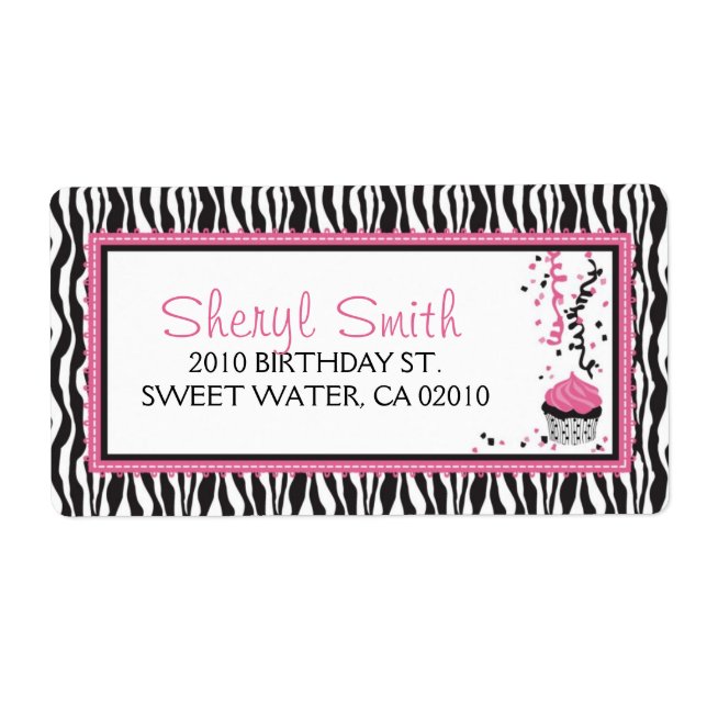 Boutique Chic Cupcoa Shipping Label Fraktsedel (Framsidan)