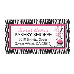 Boutique Chic Muffinss Business Shipping Label Fraktsedel