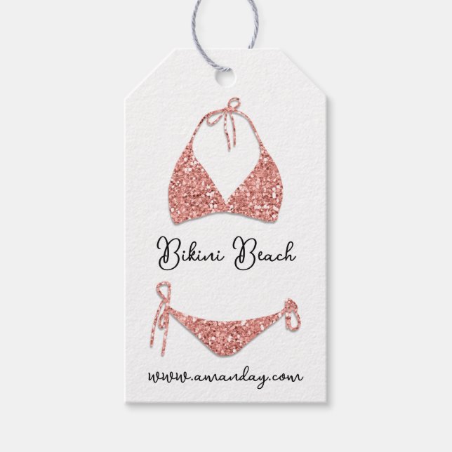 Boutique Clothing Pris Shop Qr Ro Bikini Presentetikett (Framsidan)