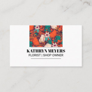 Boutique Flowers Illustrativa blommor Visitkort