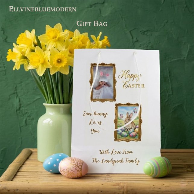 Boutique Gold Frame & Baby Photo Easter (Skapare uppladdad)
