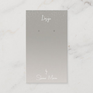 Boutique Grått "Glittery" Visning Card för avläsni Visitkort