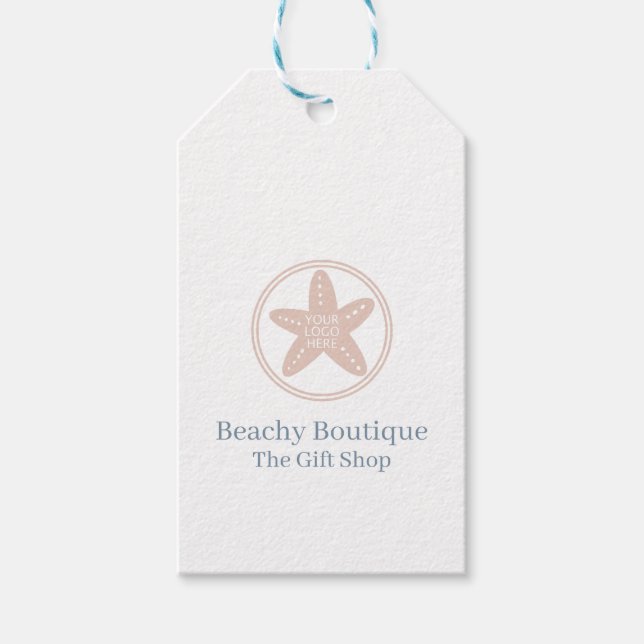 Boutique-Logotyp enkel QR-kod Storlek Pris Presentetikett (Framsidan)