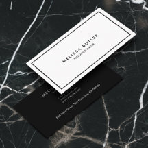 Boutique Lyx Minimal Professionell Svart Vit