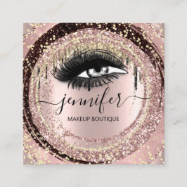 Boutique Makeup Lash Glitter Ro QR Lash Fyrkantigt Visitkort