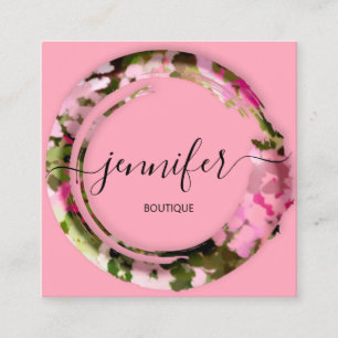  Boutique Mimetic Camouflage Military Mode Rosa Fyrkantigt Visitkort