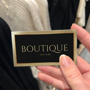 Boutique Mode Gallery Golden Gräns Black Card Visitkort