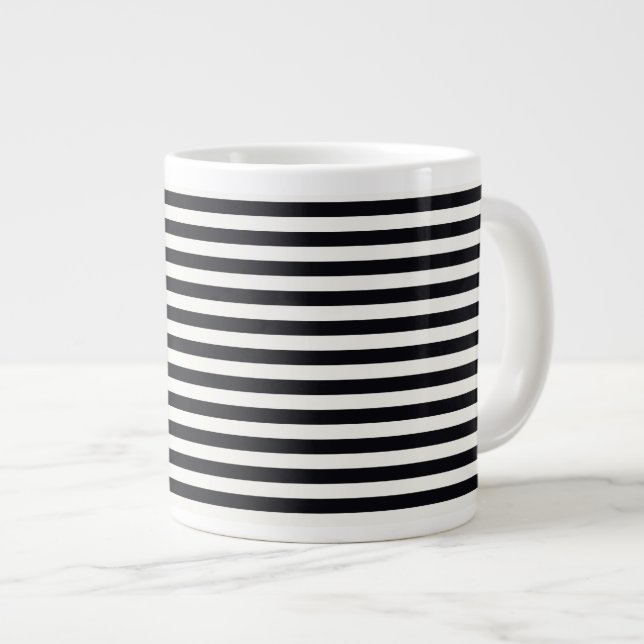 Boutique Rand Black & White - Jumbo Mugg (Framsida höger)
