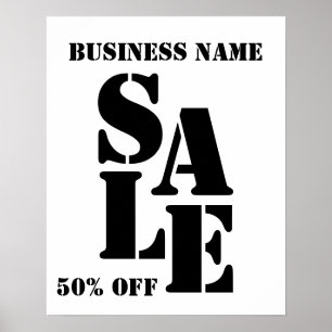 Boutique Sale Sign, Retail Store Signage, Anpassni Poster