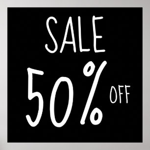 Boutique Sale Sign, Retail Store Signage, Black Poster