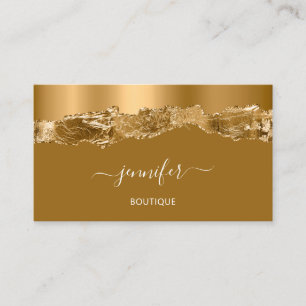 Boutique Shop QR Code Drifts Golden Abstrakt Visitkort