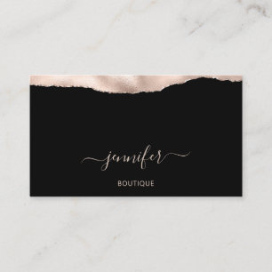 Boutique Shop QR Code Powder Black Visitkort