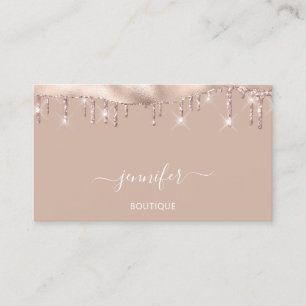 Boutique Shop QR Code Ro Glitter Drives Visitkort