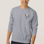 Boutonniere Ro Bröllop Marskalkars Sweatshirt<br><div class="desc">En originalmarkör illustreras av en söt rosa ros bröllop boutonniere-knapp hål blomma, omgiven av delikat baby utandning och "fäst" på en tröja. Anpassa bara baksidan med din information. Perfekt till brudgummen, marskalkar och bäste man! Designern är tillgänglig för att skapa och överföra anpassad design så att det matchar färg och...</div>