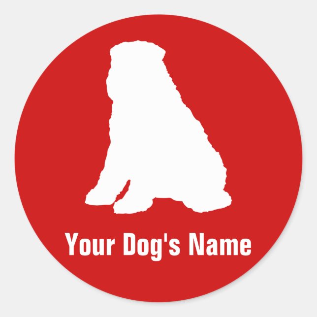 Bouvier des Flandres ブ ー ・ ヴ ィ エ ・ デ öppning Runt Klistermärke (Framsida)