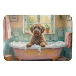 Bouvier des Flandres badtid mysig badrumsdekor Badrumsmatta