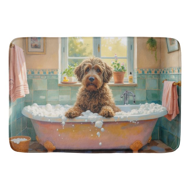 Bouvier des Flandres badtid mysig badrumsdekor Badrumsmatta (Framsidan)