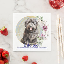 Bouvier des Flandres Bröllopsservetter med foto Pappersservett