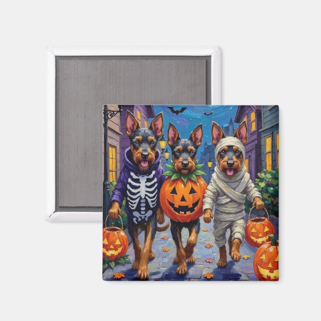 Bouvier des Flandres Halloweentrick-or-treat Magnet (Front/Back)