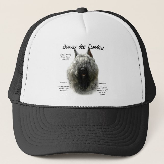 Bouvier des Flandres History Design Truckerkeps (Framsida)