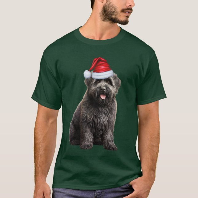 Bouvier des Flandres Hund älskare Funny jul T Shirt (Framsida)