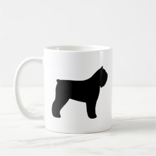 Bouvier des Flandres Hund aveln Silhouettes Kaffemugg