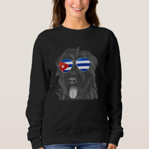 Bouvier des Flandres Hund Cuba Flagga Sunglasses T Shirt