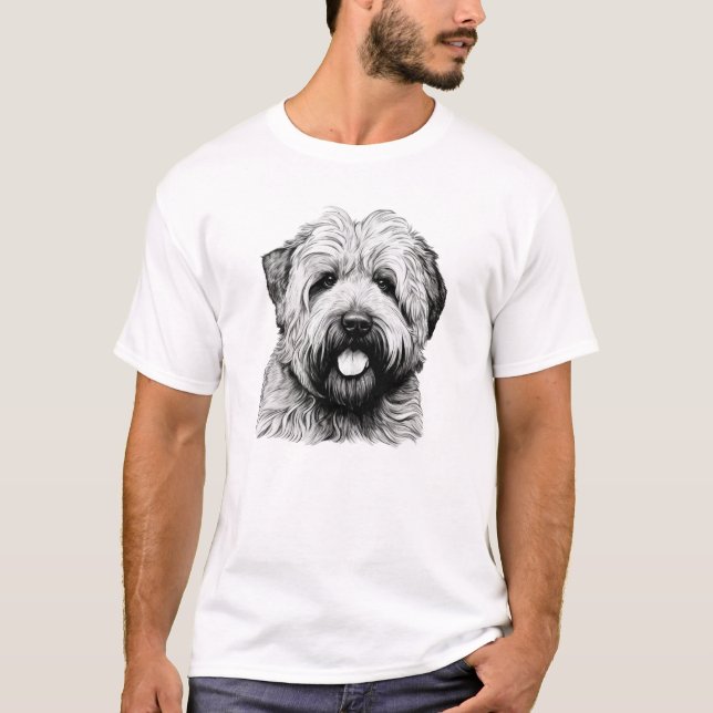 Bouvier Des Flandres Hund T Shirt (Framsida)
