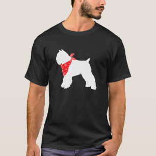 Bouvier Des Flandres Hund Wearing Red Bandana T Shirt
