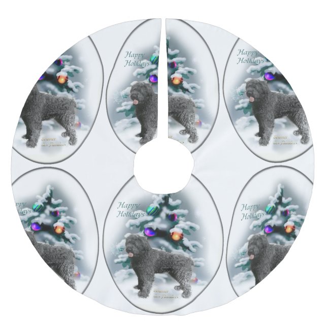 Bouvier des Flandres jul Julgransmatta Borstad Polyester (Framsidan)