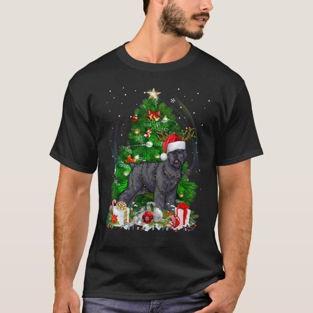 Bouvier Des Flandres Julgran Light Pajama D T Shirt (Framsida)