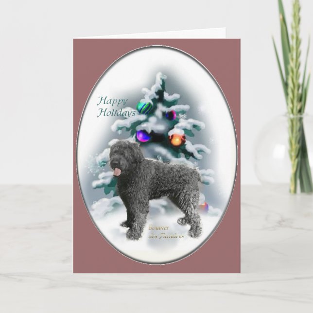 Bouvier des Flandres julklappar Helgkort (Framsida)
